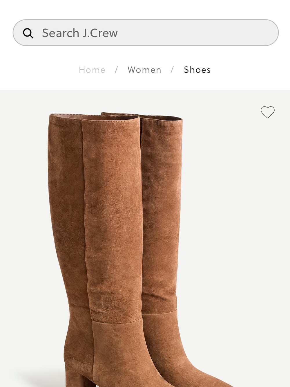 J.Crew Willa Tall Slouch Suede Boots Walnut 8.5 AQ757